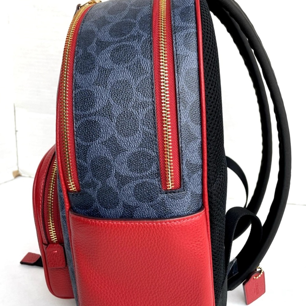 Coach Red and Blue Women's Backpack - Picture 4 of 14